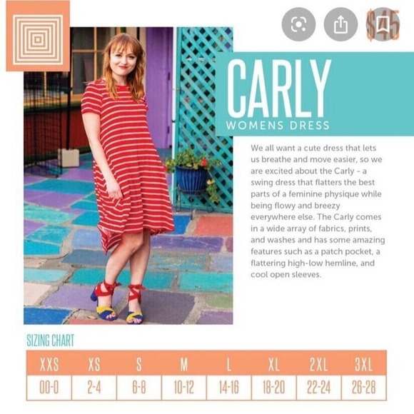 🦄 Lularoe Carly Dress Fall Autumn Leaf Stretch Hi-Lo Short Sleeve Plus Size 3XL - Picture 6 of 6